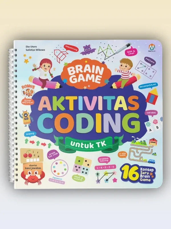 Sampul buku Brain Game Aktivitas Coding untuk TK