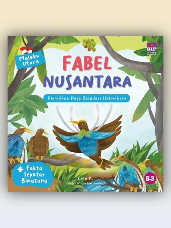 Sampul buku Seri Fabel Nusantara Maluku Utara: Pemilihan Raja Bidadari Halmahera