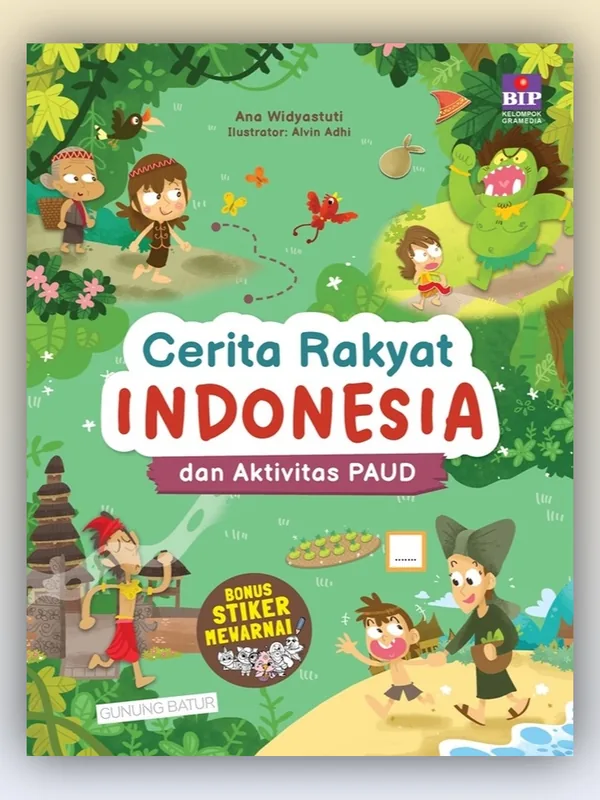 Sampul buku Cerita Rakyat Indonesia & Aktivitas PAUD