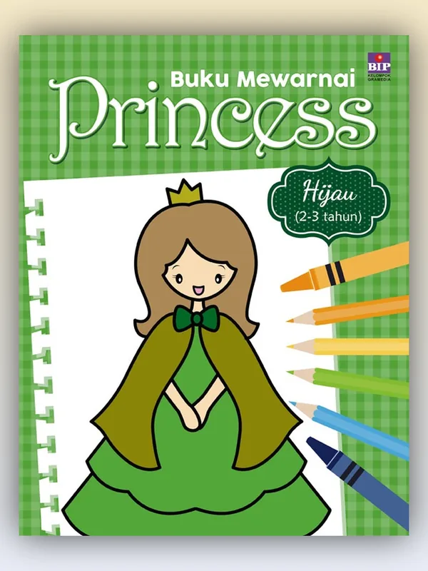 Sampul buku Buku Mewarnai Princess Hijau